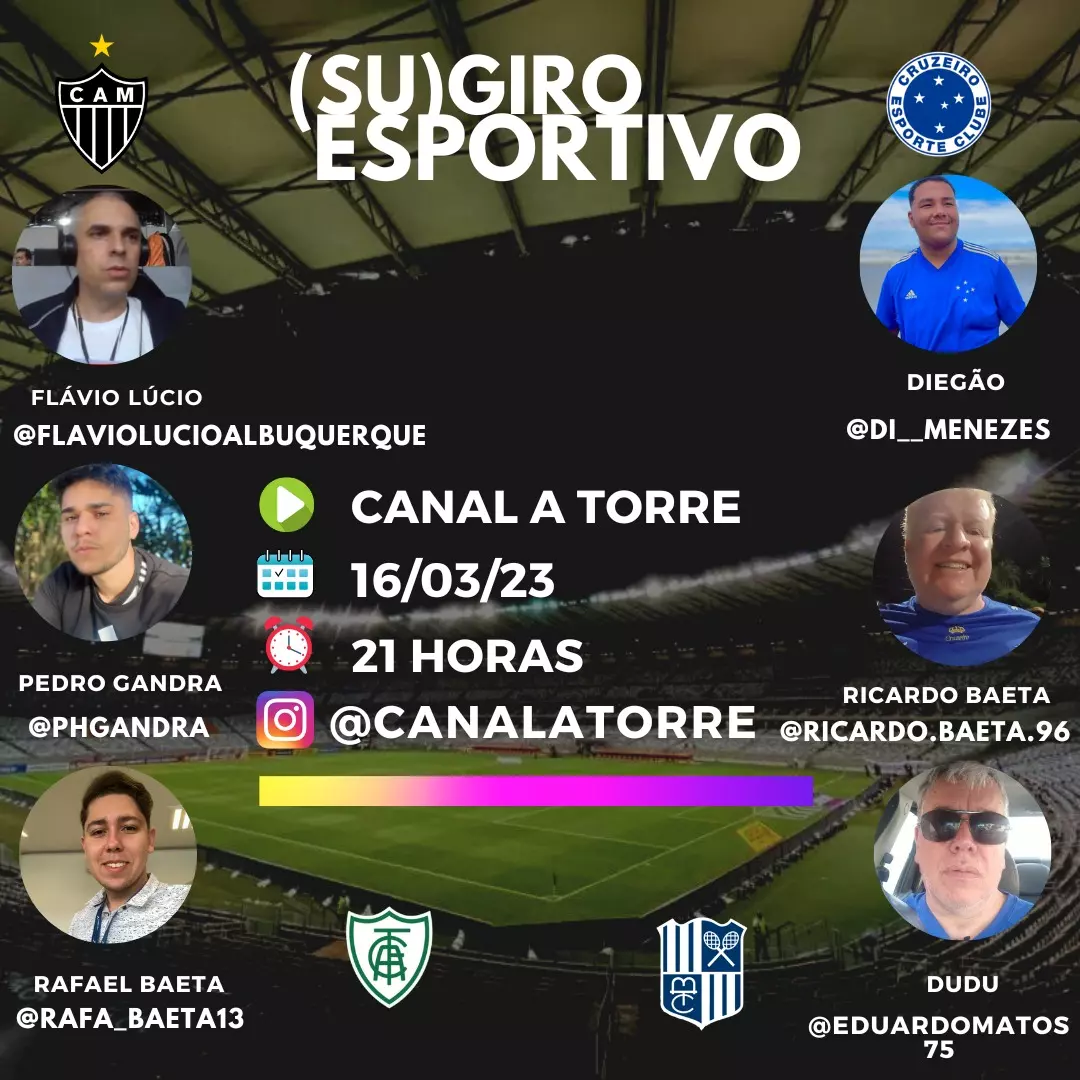 (SU)GIRO ESPORTIVO, comentaristas de futebol e tênis estão no Youtobe e rede sociais para valorizar o esporte mineiro