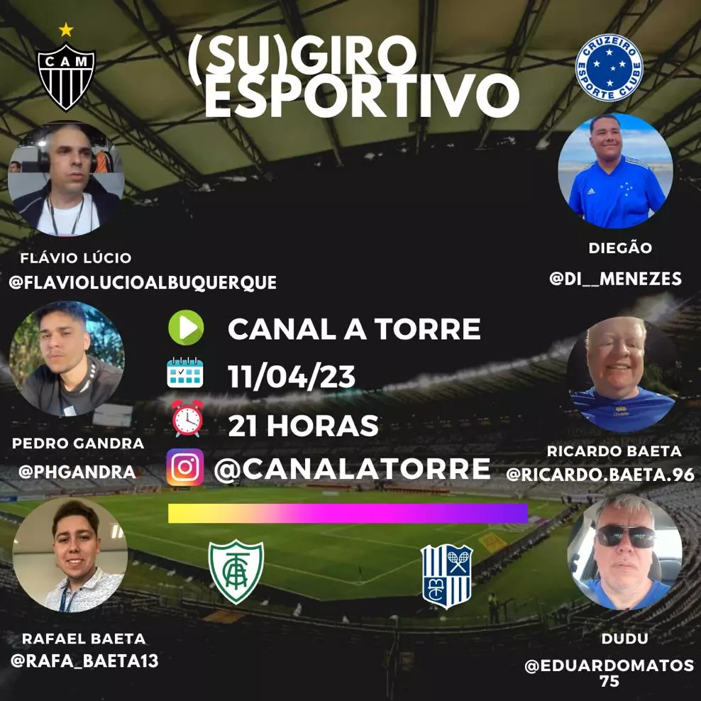 (SU)GIRO ESPORTIVO, Equipe de comentaristas discute o futebol e o vôlei nas redes sociais