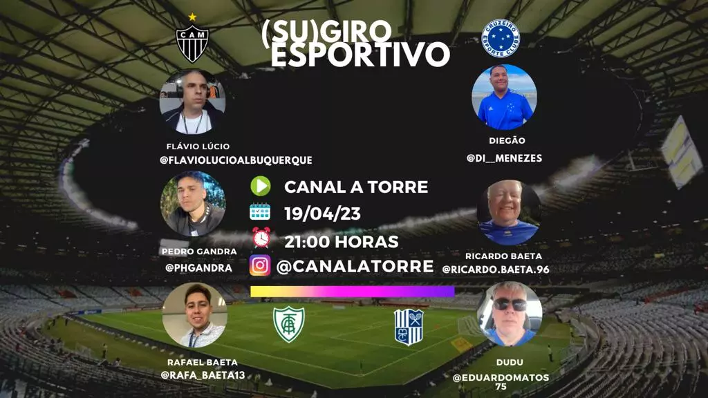 (SU)GIRO ESPORTIVO, Equipe de comentaristas discute o futebol e o tênis nas redes sociais