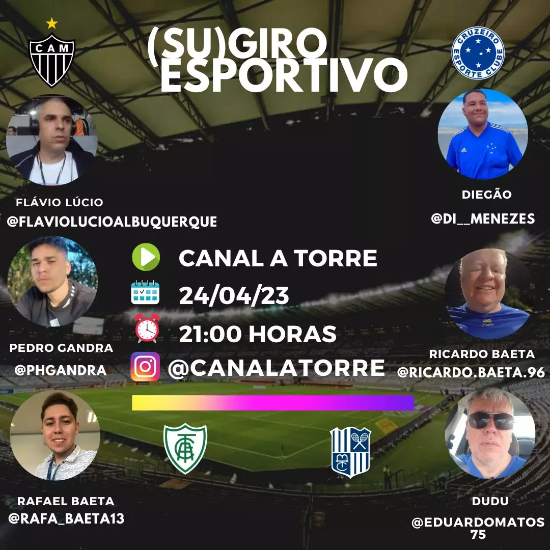 (SU)SUGIRO ESPORTIVO; o programa que comenta e discute o futebol e o tênis através do Youtobe, @CANALATORRE