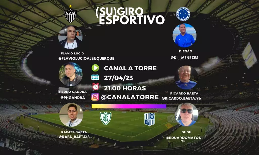 (SU)GIRO ESPORTIVO, Equipe de comentaristas discute o futebol e o tênis nas redes sociais