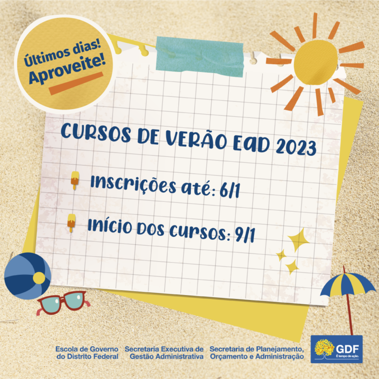 Inscrições para cursos EaD da Escola de Governo terminam nesta sexta (6)