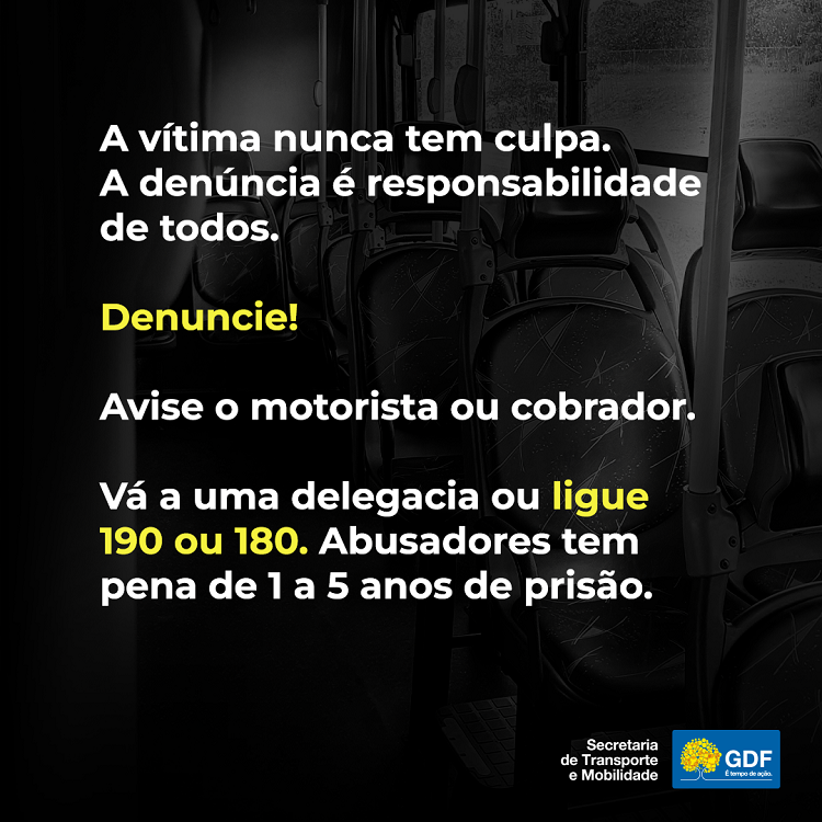 Campanha combate a importunação sexual no transporte público