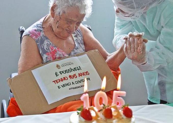 Arminda Santos com 105 anos é a Brasileira mais velha a vencer a Covid-19